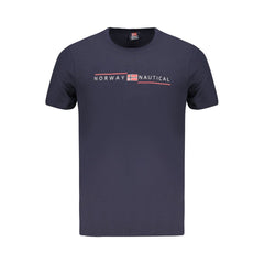 Camiseta de algodão azul Noruega 1963