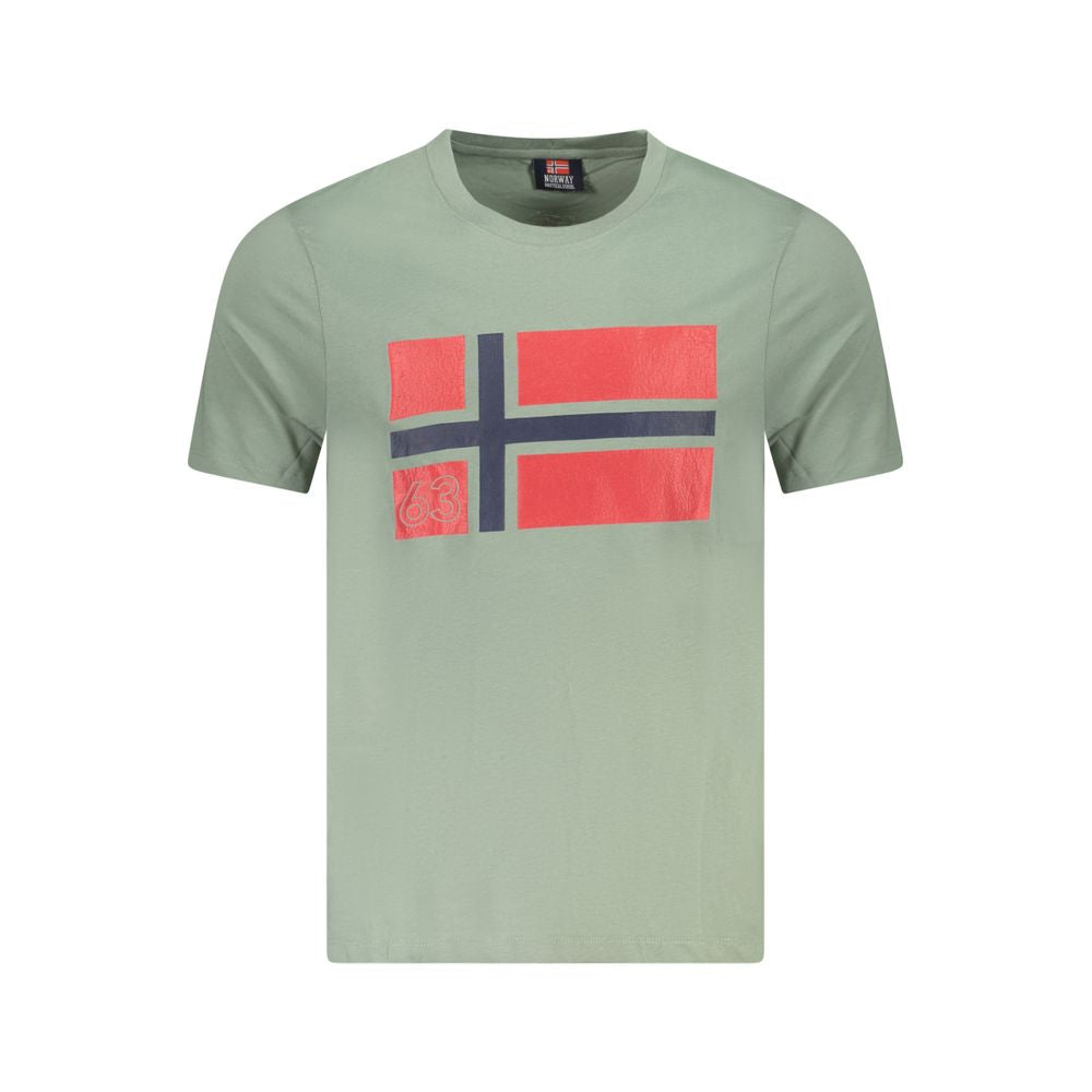 Camiseta de algodão verde Noruega 1963