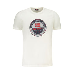 Camiseta branca de algodão da Noruega 1963