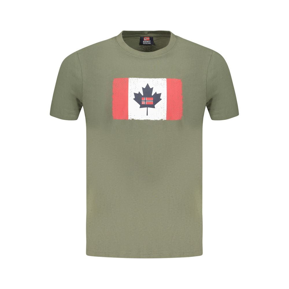Camiseta de algodão verde Noruega 1963