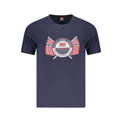 Camiseta de algodão azul Noruega 1963