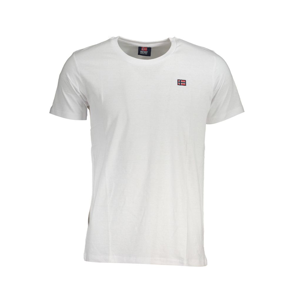 Camiseta branca de algodão da Noruega 1963