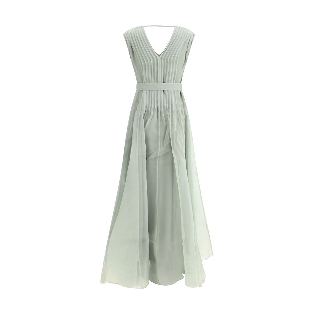 Vestido longo de seda Brunello Cucinelli