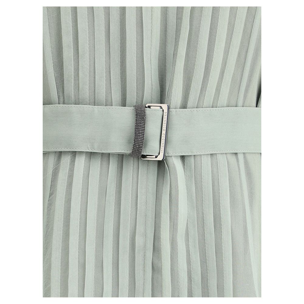 Vestido longo de seda Brunello Cucinelli