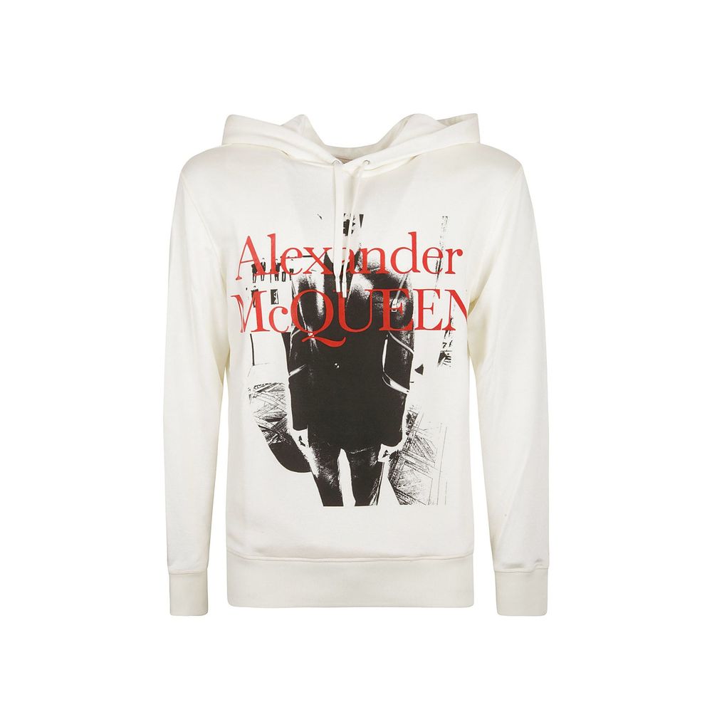 Moletom com capuz e logotipo Alexander McQueen