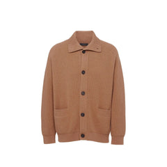 Cardigan de cashmere com nervuras Prada