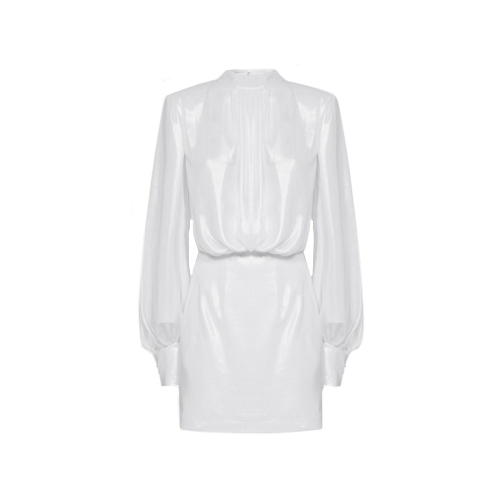 Vestido curto laminado Abelia BLANCA VITA