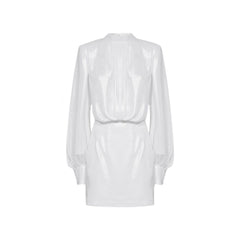 Vestido curto laminado Abelia BLANCA VITA