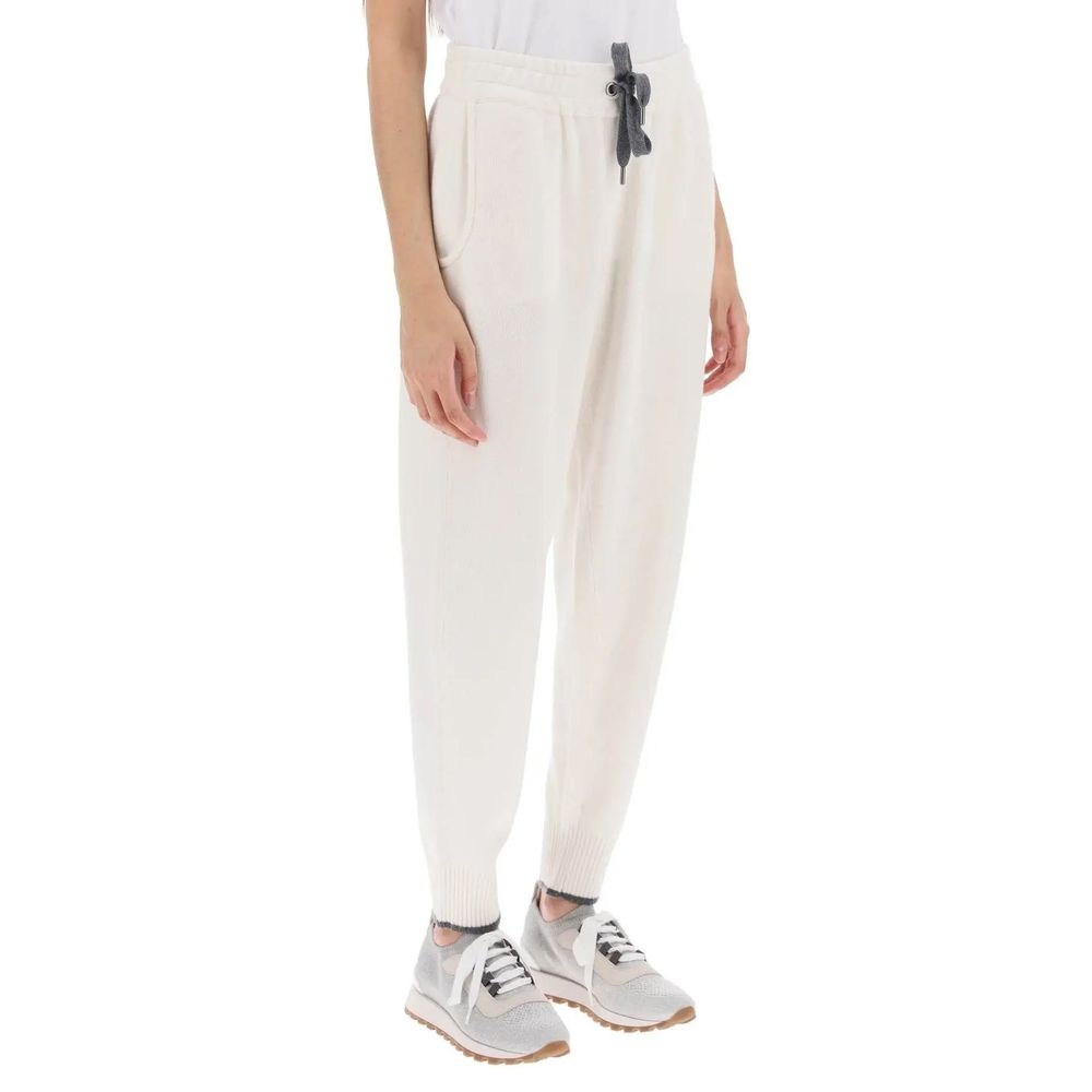 Calça de corrida de caxemira Brunello Cucinelli