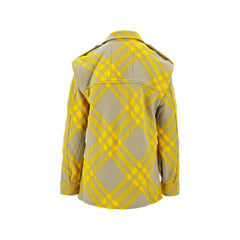 Jaqueta xadrez de lã Burberry