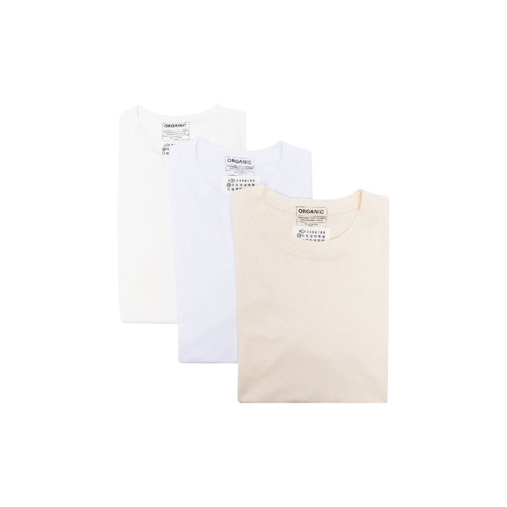 Camiseta de algodão orgânico Maison Margiela (pacote com três)