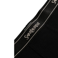 Boxer de malha de algodão com logotipo Saint Laurent