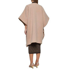 Poncho Fendi de lã e cashmere