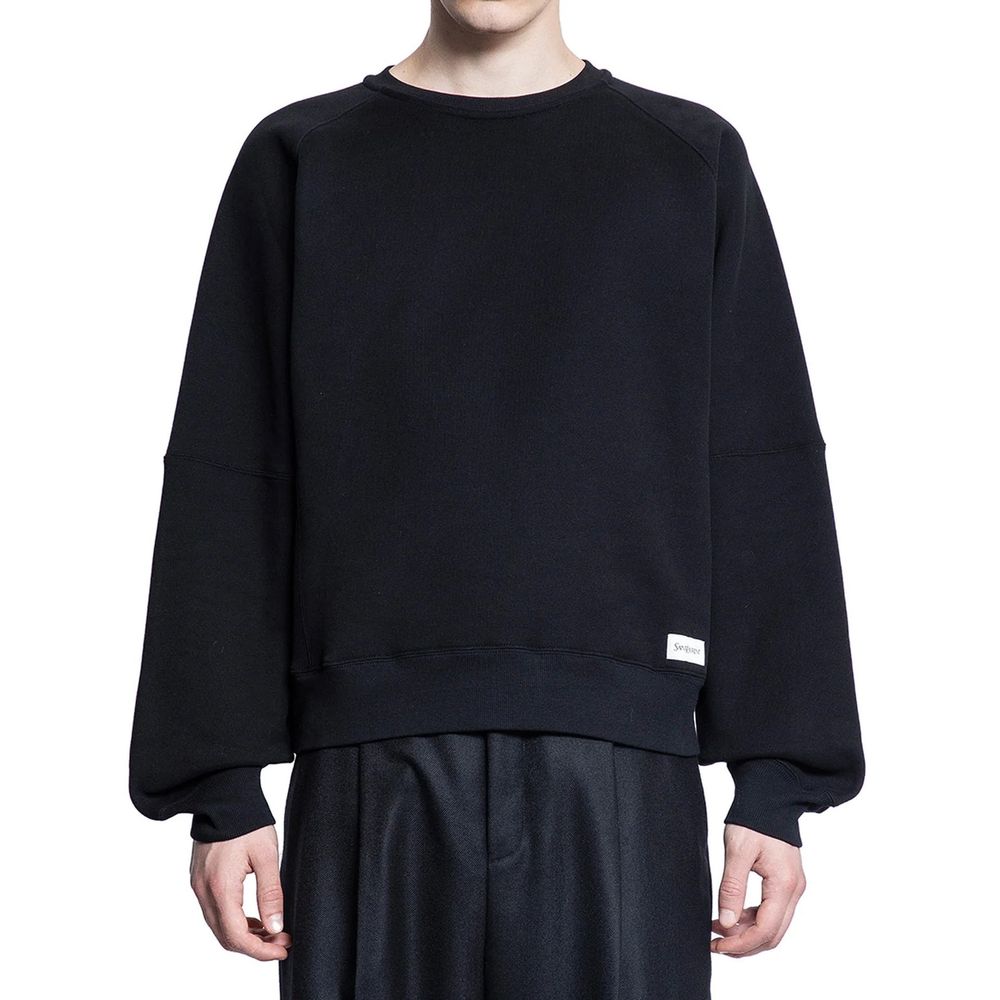 Moletom com logotipo de algodão Saint Laurent