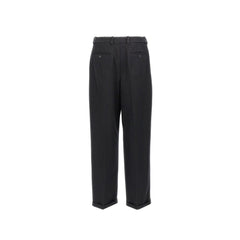 Calça listrada Saint Laurent de flanela de lã e cashmere dos anos 90