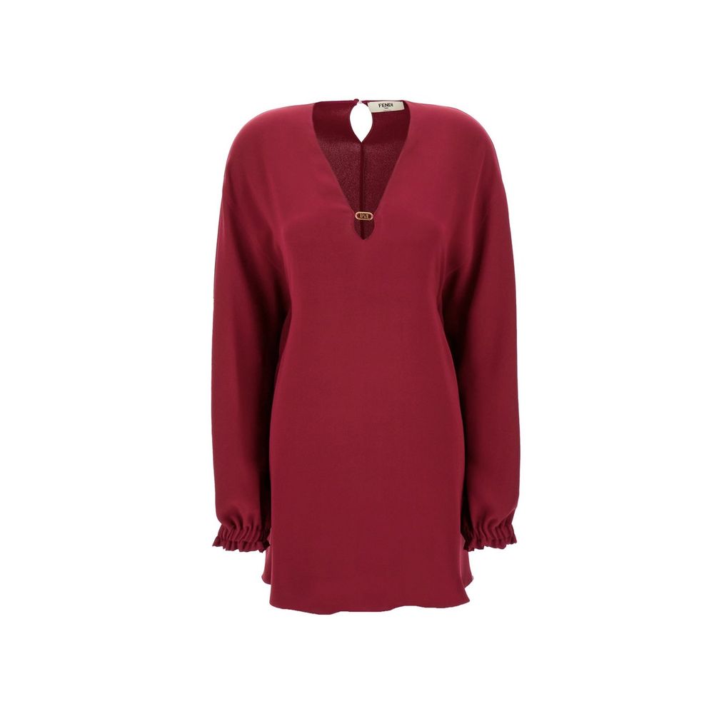 Vestido de seda Fendi Cady