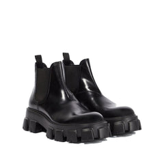 Botas de couro Prada Monolith até o tornozelo