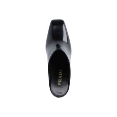 Mulas Prada de couro com logotipo