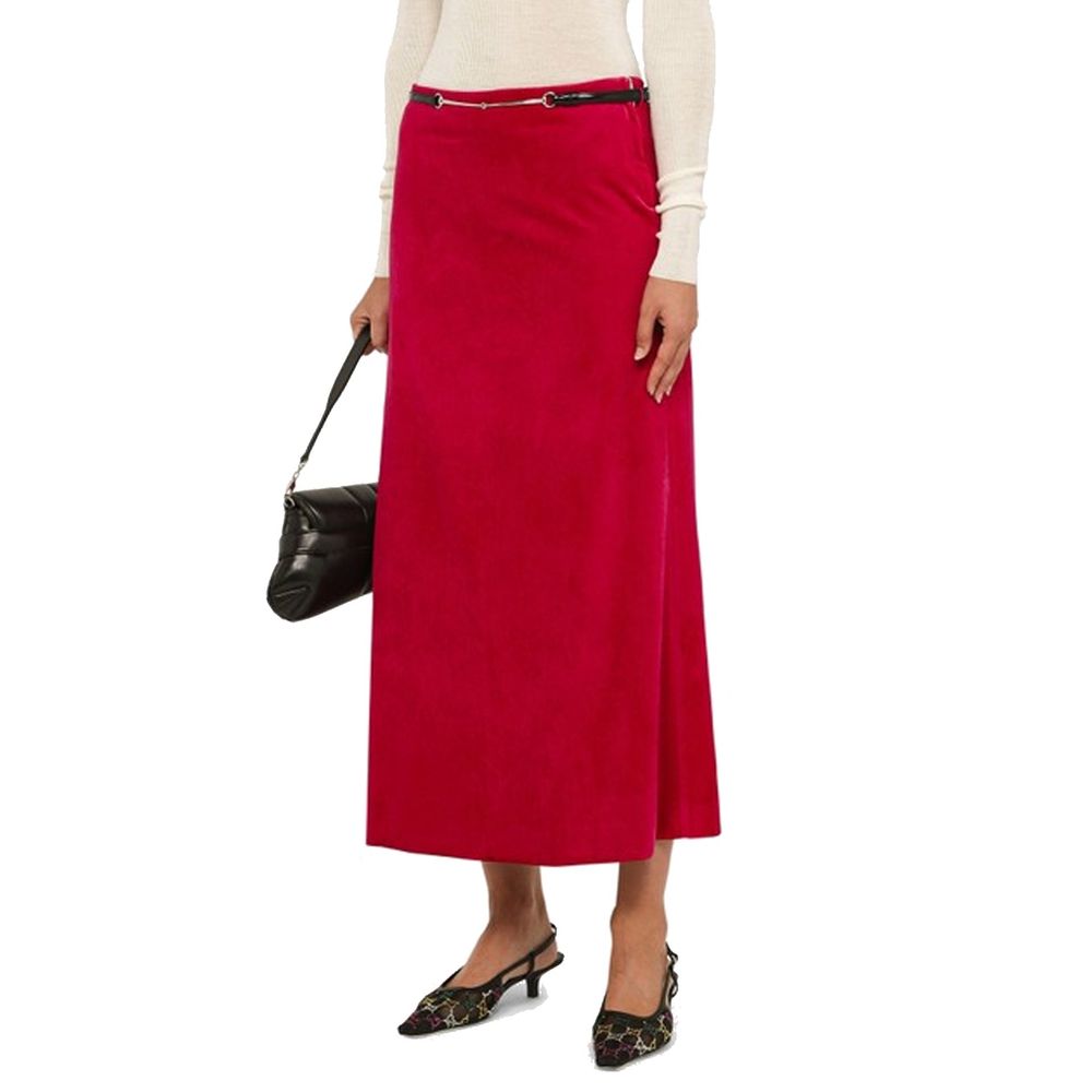 Saia midi Gucci Velvet Bloom