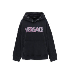 Moletom com logotipo de algodão Versace