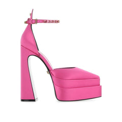 Sapatos Versace de cetim de seda