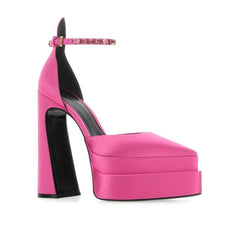 Sapatos Versace de cetim de seda