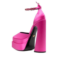 Sapatos Versace de cetim de seda