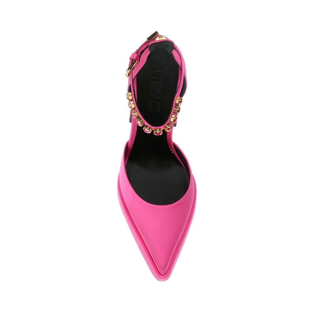 Sapatos Versace de cetim de seda