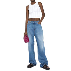 Jeans com Patch de Arquivo Valentino
