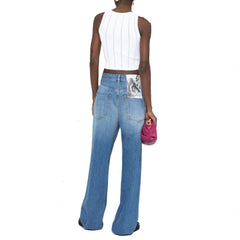 Jeans com Patch de Arquivo Valentino
