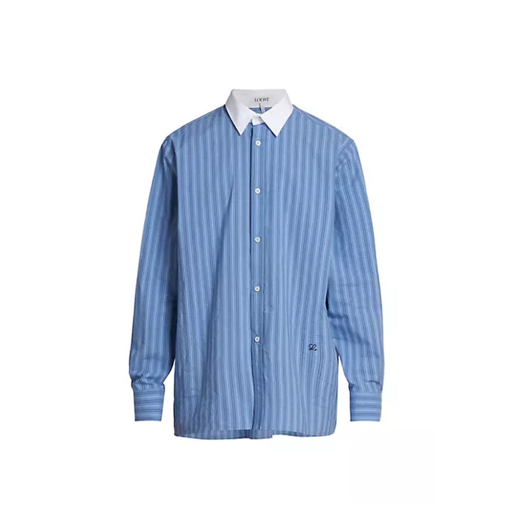 Camisa listrada de algodão da Loewe