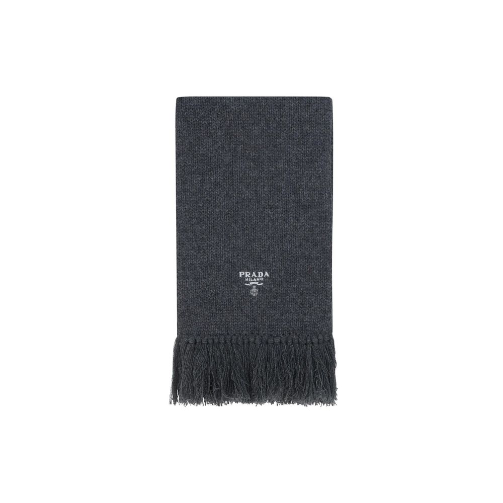 Cachecol Prada Cashmere com logotipo
