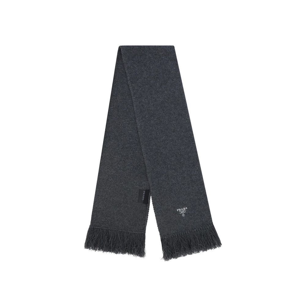 Cachecol Prada Cashmere com logotipo