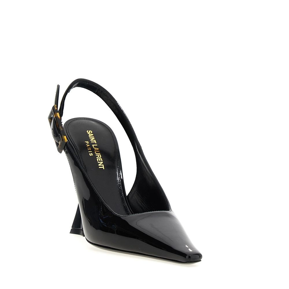 Sapatos de salto baixo de couro Saint Laurent 'Dune'