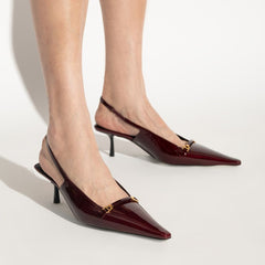 Sapatos de salto alto 'Carine' de couro Saint Laurent