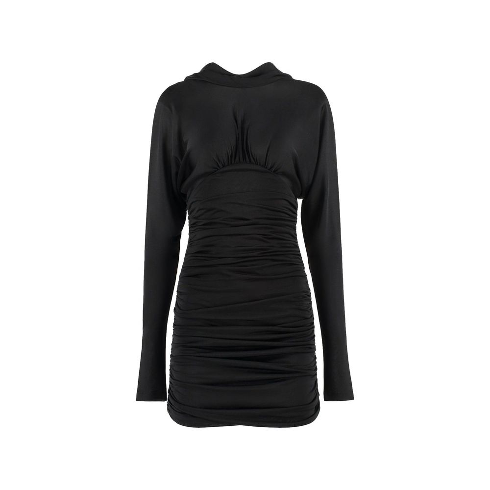 Vestido curto com decote nas costas Saint Laurent