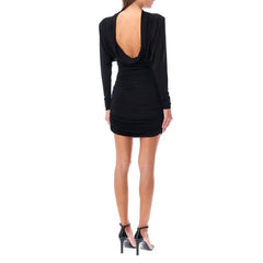 Vestido curto com decote nas costas Saint Laurent
