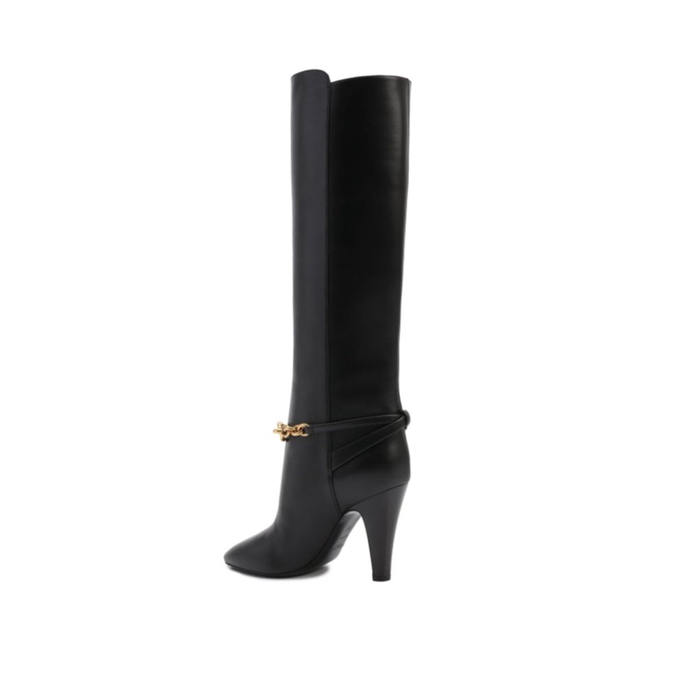 Botas de couro Saint Laurent