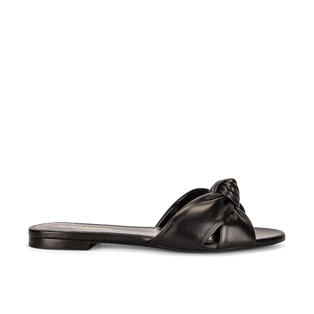 Chinelos de couro Saint Laurent