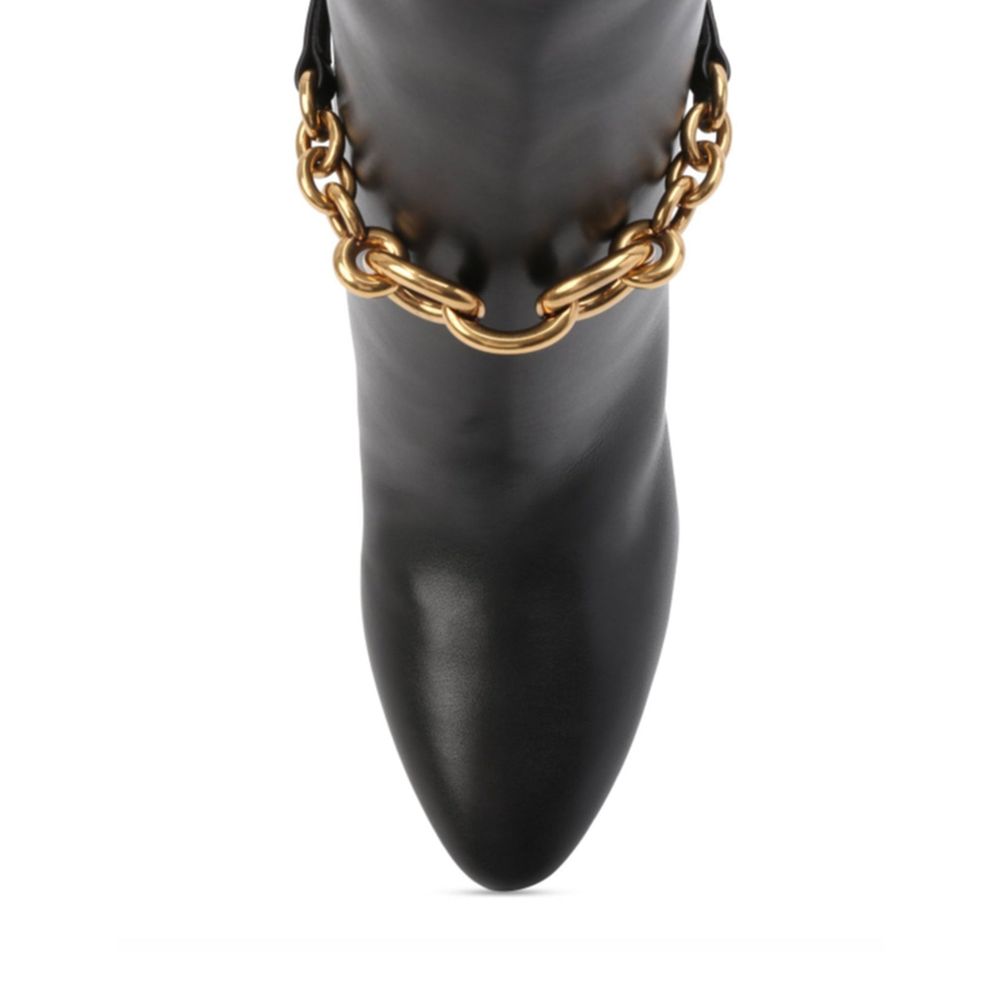 Botas de couro Saint Laurent