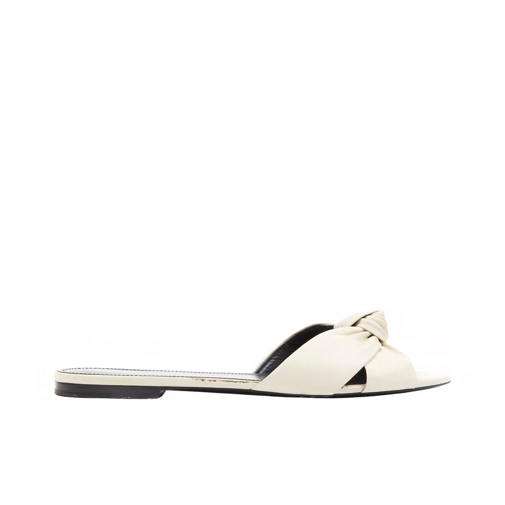 Chinelos de couro Saint Laurent