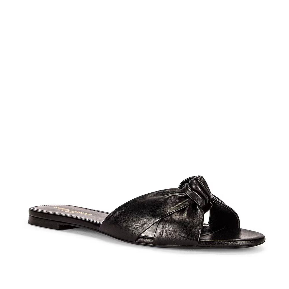 Chinelos de couro Saint Laurent