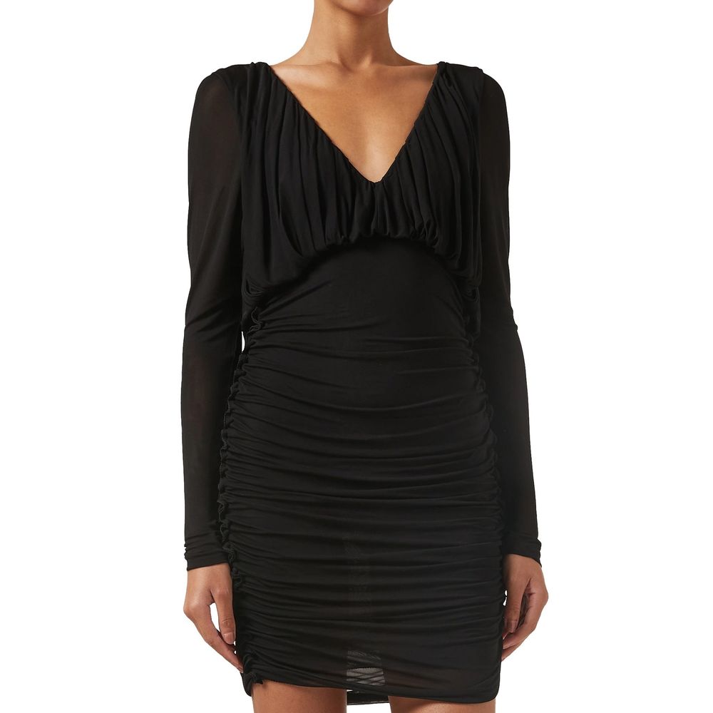 Vestido Mini Drapeado Saint Laurent