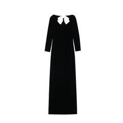 Vestido longo de veludo Saint Laurent