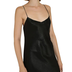 Vestido longo de cetim Saint Laurent