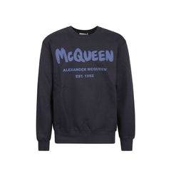 Moletom com logotipo de algodão Alexander McQueen