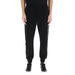 Calça de algodão com logotipo Alexander McQueen