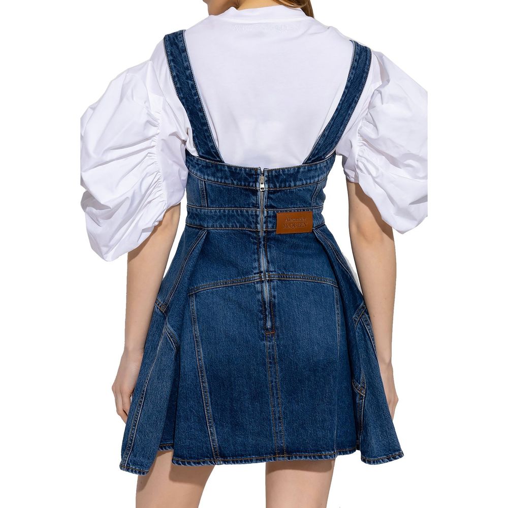 Alexander McQueen Vestido curto jeans