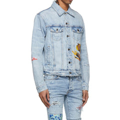 Jaqueta jeans Trucker da revista Amiri Playboy
