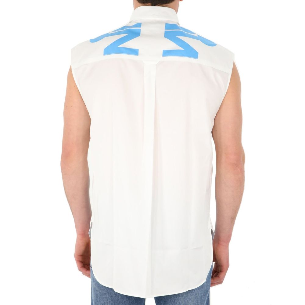 Camisa estampada de algodão Burberry